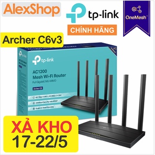 XÃ KHO  TP-Link Archer C6v3 Phát WiFi Gigabite Hỗ Trợ OneMesh