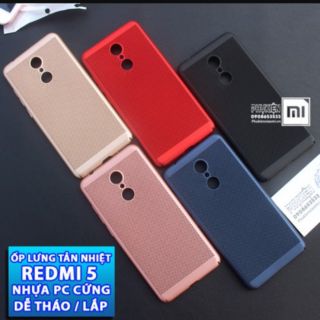 ốp tản nhiệt + kính cường lực Xiaomi Redmi 5 - Đủ màu