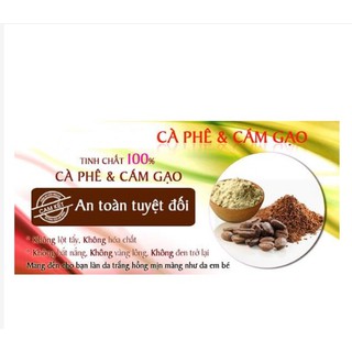 [Thiên nhiên] Cám gạo cà phê ( bột), tắm trắng, đắp mặt, rửa, tẩy da chết, làm đẹp ... túi 100g