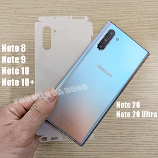 Dán PPF full mặt lưng và viền Note 8 / Note 9 / Note 10 / Note 10 Plus / Note 20 / Note 20 Ultra (PPF 3 lớp)