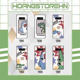 Ốp lưng Samsung Note 8 - Note 9 in hình cá mập, khủng long dễ thương, cute (T01 - T06)