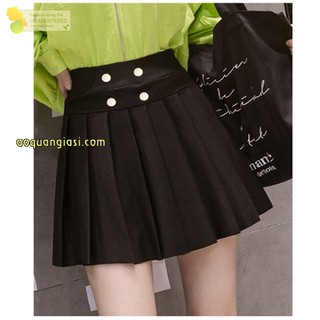 Quần giả váy xếp li AQGS lưng 2 bảng + 4 khuy sắt màu đen size S,M MT931 rẻ đẹp chuẩn store hàn quốc freeship 50k