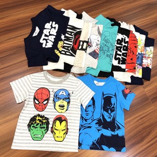 Áo bé trai cộc tay HM 2-10Y - Siêu nhân, Batman