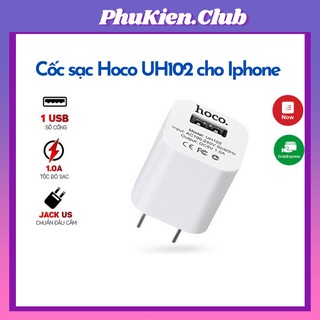 Củ sạc HOCO UH102 Chính Hãng Cao Cấp - Hỗ trợ sạc nhanh - Sạc iPhone Android 5V/1A