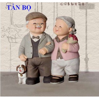 Tượng ông bà tản bộ mẫu mới