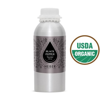 (Chai Lớn 500ml/1000ml)Tinh Dầu Tiêu Đen Black Pepper Heber Natural Life, Cao Cấp Nhập Khẩu, Thiên Nhiên Nguyên Chất
