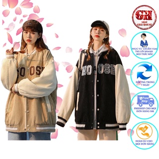 Áo Khoác Nhung Tăm 2 Lơp Thuê Đính Chữ C.H.O.O.S.E Unisex Nam, Nữ, Áo BomBer Bóng Chày Phong Cách Hàn Quốc-AKNHUNGCHOOSE