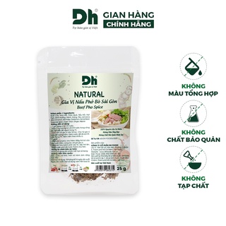 Gia vị nấu phở bò Sài Gòn Natural DH Foods nêm sẵn thành phần tự nhiên gói 25gr