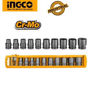Bộ 10 đầu tuýp Deep Impact DR 1/2 inch Ingco HKISSD12101