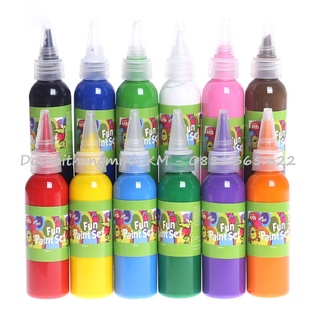 Sơn màu an toàn Acrylic 3D - set 6 màu 12 màu dung tích 60ml/ lọ