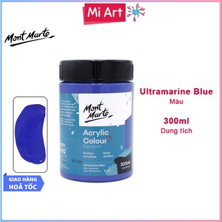 Màu Acrylic Mont Marte 300ml - Ultramarine Blue - Acrylic Colour Paint Signature 300ml (10.1oz) - MSCH3019