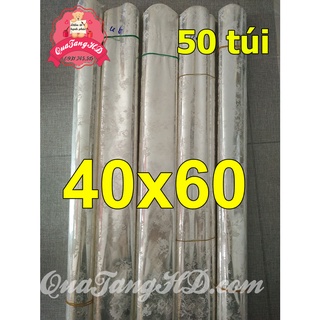 Combo 50 túi giấy kiếng gói quà tết, gấu bông 40x60cm