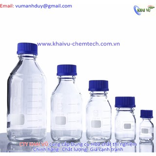 [CHAI ĐỰNG HÓA CHẤT] CHAI TRẮNG NẮP VẶN XANH CHIA VẠCH