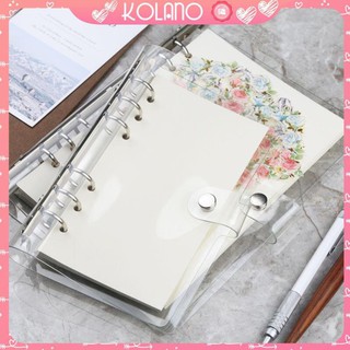 Bìa sổ còng binder KOLANO sổ còng size A5 A6 trong suốt 6 lỗ phụ kiện chia giấy, túi đựng tiện dụng SN-001342
