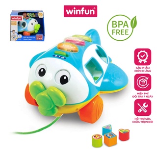 Đồ chơi xếp hình Máy bay thả hình khối có nhạc Winfun 1505, đồ chơi kích thích phát triển trí tuệ và tư duy logic cho bé