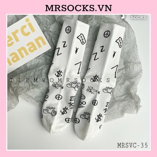 Vớ Tất Unisex Cổ Cao Z100 [ FREESHIP ]vải cotton kháng khuẩn, hàng loại 1 bao đổi trả dành cho cả nam và nữ