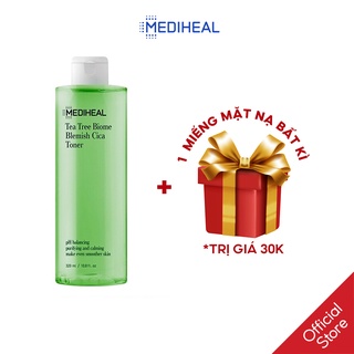Nước Hoa Hồng Chiết Xuất Tràm Trà Và Rau Má Mediheal Tea Tree Biome Blemish Cica Toner 320ml