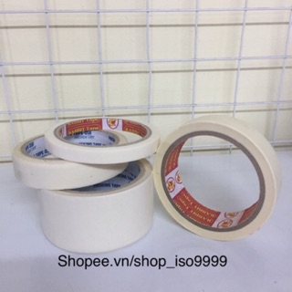 Băng dính giấy cuộn dày,băng keo giấy dài 18met