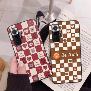 Ốp Xiaomi Redmi Note 10 / Note 10 Pro gấu Bear rick caro vuông thời trang siêu đẹp
