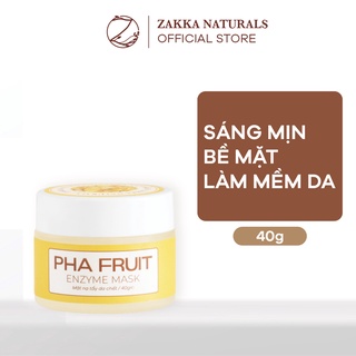Mặt Nạ Enzyme Trái Cây Zakka Naturals Làm Sạch Mềm Da, Tẩy Tế Bào Chết PHA Fruit Enzyme Mask 40g