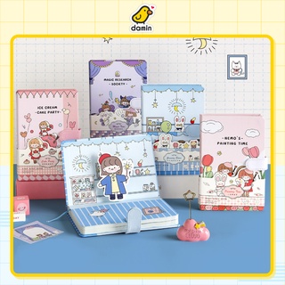 Sổ Tay Nhật Kí Planner A5 POP UP Cute Bìa Cứng Phong Cách Nhật Bản - Tặng Kèm Sticker