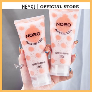 Kem tẩy da chết body đào Noro 200g dạng tuýp nội địa trung Peach Clear Body Scrub NTTBC3