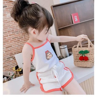 (16-26kg) sét bộ hai dây vải coton qc cho bé gái
