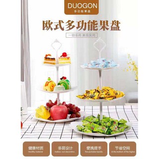 Khay Để Bánh Kẹo, Hoa Quả 3 Tầng Tròn LƯU Ý HÀNG MỚI KHAY NHỰA 3 TẦNG TRÒN