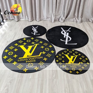 Thảm Tròn Trang trí, Thảm thương hiệu hình tròn size 1m và 60 (Có sẵn)
