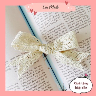 Ren viền trang trí ruy băng thắt nơ trang trí set thêu hộp quà phụ kiện vintage làm đồ handmade embroidery lenmade