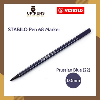 Bút lông màu Stabilo Pen 68 Marker - 1.0mm - Màu xanh navy (Prussian Blue - 22)