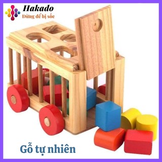 [HÀNG VIỆT NAM] Xe kéo thả hình bằng gỗ cho bé