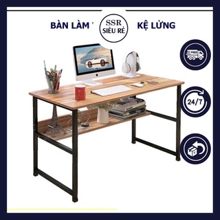 Bàn Học SSR 80x40x75cm Khung Sắt Tĩnh Điện, Mặt Gỗ MDF, Bàn Làm Việc Có Kệ Lửng (MS175236)