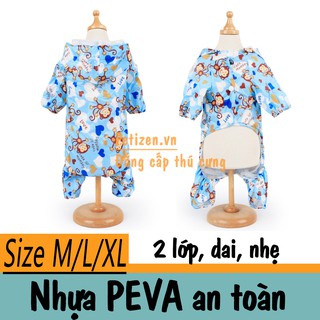 Áo mưa 2 lớp có mũ cho Chó