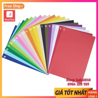 Giấy Bìa Cứng A4 ❤️Xấp 10 Tờ Mix Màu, Chọn Màu ❤️ (Định Lượng 160-180gms)