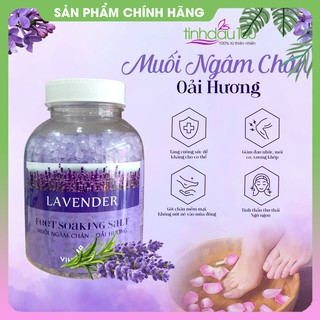 Muối ngâm chân oải hương Viherbsal giảm nhức mỏi cơ khớp, ngủ ngon, khử mùi hôi chân 1 kg Tinh Dầu 100 Shop