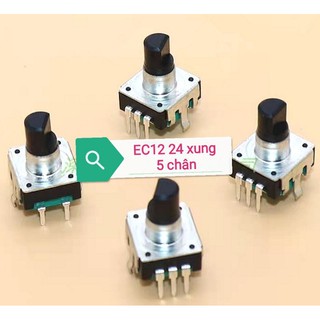 Núm xoay encoder EC12 5 chân 24 xung có công tắc