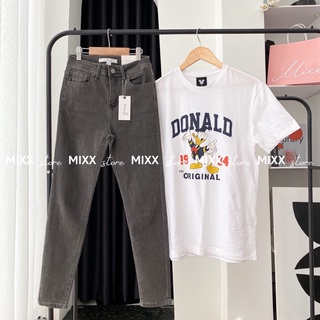 Quần Jean Nữ Skinny Xám lưng cao chất jean co giãn thoải mái phom 9 tấc tôn dáng