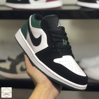(FREESHIP+HỘP+QUÀ) Giày Thể Thao AIR JORDAN 1 Low White Black Mystic Green Xanh đen Trắng Cổ Thấp CLEVER MAN STORE