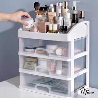 [HÀNG MỚI] Kệ đựng mỹ phẩm, đựng đồ trang điểm 4 tầng - 3 ngăn kéo nhựa cao cấp bền đẹp size lớn tiện dụng