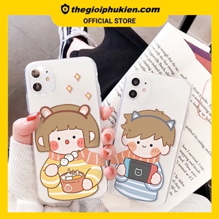 Ốp lưng iphone silicon dẻo Cặp đôi mùa đông viền trong dành cho iphone 6 đến 14promax - t35