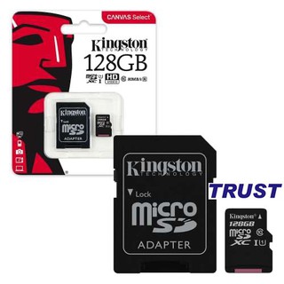 128GB Kingston Thẻ nhớ MicroSD Class 10 (Kèm Adapter) -128GB-Bảo Hành 5 Năm-Hàng Chính Hãng