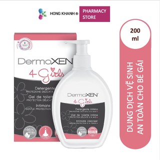 Dung dich vệ sinh phụ nữ DermoXEN 4 - Girls giúp cân bằng hệ vi sinh vùng kín an toàn cho bé
