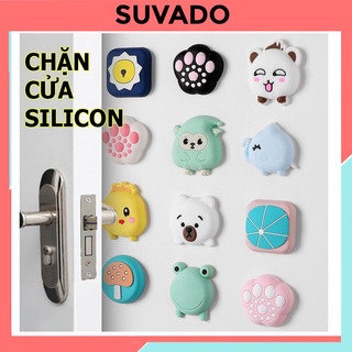 Chặn cửa thông minh chống va đập Gắn tường cao su họa tiết 3D dễ thương  giảm tiếng ồn F407 SUVADO