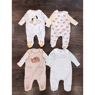 Set body 2 chi tiết áo kèm quần yếm liền tất CA 3-9kg