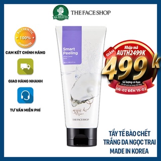 Tẩy tế bào chết da mặt The Face Shop Hà Beauty ngọc trai Hàn Quốc Smart Peeling White Jewel 120ml dưỡng trắng da