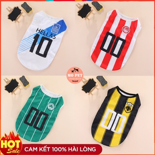 Áo cho chó mèo in hình bóng đá - đẹp độc lạ (logo thêu)