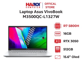 Laptop Asus VivoBook M3500QC-L1327W (R7 5800H/16GB RAM/512GB SSD/15.6 Oled FHD/RTX3050 4GB/Win11/Bạc)