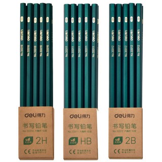 Bút chì lục giác Deli loại HB-2B No. DL-33311- DL33312 (MH: 700210007)