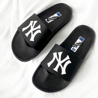 Dép nam nữ đẹp hình NY CAO CẤP FULL BILL BOX quai ngang thời trang sành điệu, Dép lê xỏ ngón thể thao đế cao đúc chắc D3